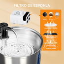 Newpet 3L De Aço Inoxidável Bebedouro Pet Inteligente Fonte de Água Para Gatos e Cães Automático Com Filtro BIVOLT