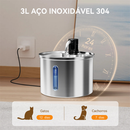 Newpet 3L De Aço Inoxidável Bebedouro Pet Inteligente Fonte de Água Para Gatos e Cães Automático Com Filtro BIVOLT