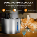 Newpet 3L De Aço Inoxidável Bebedouro Pet Inteligente Fonte de Água Para Gatos e Cães Automático Com Filtro BIVOLT