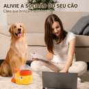 Brinquedo Interativo Pato Dispensador de Ração Alimentador Tigela Lenta Divertida Para Cães e Gatos Petiscos Ração